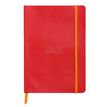 RHODIA Rhodiarama - Cuaderno - historial - A5 - 80 hojas / 160 páginas - papel marfil - reglado - poppy cover - cuero sintético