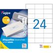 APLI PAPER - Adhesivo permanente - blanco - 70 x 37 mm 2400 etiqueta(s) (100 hoja(s) x 24) etiquetas