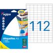 APLI-Agipa Etiquettes - Adhesivo permanente - blanco - 12 x 18.3 mm 1792 etiqueta(s) (16 hoja(s) x 112) etiquetas