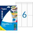 APLI-Agipa Etiquettes - Adhesivo permanente - blanco - 97 x 46 mm 96 etiqueta(s) (16 hoja(s) x 6) etiquetas