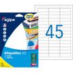 APLI-Agipa Etiquettes - Adhesivo permanente - blanco - 12.8 x 38 mm 720 etiqueta(s) (16 hoja(s) x 45) etiquetas