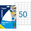 APLI-Agipa Etiquettes - Adhesivo permanente - blanco - 19 x 25 mm 800 etiqueta(s) (16 hoja(s) x 50) etiquetas
