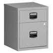 MT - Pedestal - móvil - 2 cajones - metal - gris claro