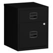 MT - Pedestal - móvil - 2 cajones - metal - negro