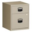 MT - Pedestal - móvil - 2 cajones - metal - beige