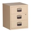 MT - Pedestal - móvil - 3 cajones - metal - beige