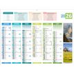 CBG 4 Saisons Médium - Bank calendar - montaje en pared - 2020 - 6 meses en página - 320 x 420 mm - fecha