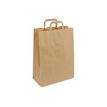 2130558104092-50 Sacs cadeau kraft - poignées plates - 32 cm x 17 cm x 45 cm - brun-Angle gauche-0