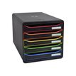 Exacompta BIG-BOX PLUS IDERAMA A+ - Armario de cajones - 5 cajones - negro, arlequín