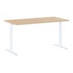 Gautier office YES! - Mesa - rectangular - roble natural - blanco base