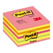 Post-it 2028-NP - Bloque de notas en cubo - 76 x 76 mm - 450 hojas - verde neón, amarillo neón, rosa neón, naranja neón, ultrarrosa