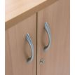2012348123622-Bibliothèque IDRA/DUAL  avec 2 portes basses - L80 x H180 x P47 - Corps blanc - Portes et dessus imita--1