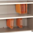 2012348123288-Armoire mi-haute IDRA/DUAL -  L80 x H102 x P47 - 2 portes - 2 tablettes métal DS - Corps blanc - Portes--5