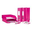 4002432394456-Leitz WOW - Corbeille à courrier rose-Angle gauche-1