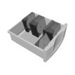 3219099811603-Module 4 tiroirs pour armoire à rideaux - hauteur 100 mm - gris-Angle gauche-2