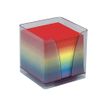 3413560240019-Quo Vadis - Bloc Cube avec support plexi - arc en ciel -Angle gauche-0
