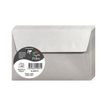 Pollen - Sobre - 90 x 140 mm - cartera - abertura lateral - autoadhesivo (Peel & Seal) - plata - paquete de 20