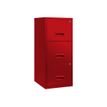 Classeur 3 tiroirs pour dossiers suspendus - 95,7 x 40 x 40 cm - rouge