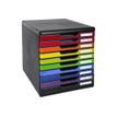 Exacompta Classic Iderama MODULO A4+ - Armario de cajones - 10 cajones - negro, glossy harlequin