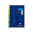 Clairefontaine - Papel de hojas sueltas - A4 - 50 hojas / 100 páginas - azul - Seyès - varios taladros