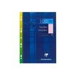 Clairefontaine - Papel de hojas sueltas - A4 - 50 hojas / 100 páginas - rosa - Seyès - varios taladros