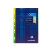Clairefontaine - Papel de hojas sueltas - A4 - 50 hojas / 100 páginas - verde - Seyès - varios taladros