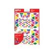 APLI kids - Adhesivo de decoración - triangular - 6 hojas - multicolor - no permanente (paquete de 720)
