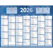 CBG Bleu & rouge 215 - Bank calendar - montaje en pared - 2020 - 7 meses en página - 210 x 265 mm - fecha