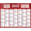 CBG Bleu & rouge 215 - Bank calendar - montaje en pared - 2020 - 7 meses en página - 210 x 265 mm - fecha