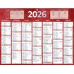 CBG Bleu & rouge 222 - Bank calendar - montaje en pared - 2020 - 7 meses en página - 320 x 420 mm - fecha