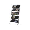 0400791507496-Alba - Présentoirs de documents - mobile - pour 24 x 32 cm - 1 colonne - noir-Angle droit-0