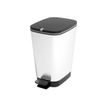 KIS by CEP - Lata de basura - tapa basculante - 45 L - pedal - polipropileno (PP) - gris, negro (tapa)