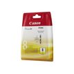 Canon CLI-8Y - 13 ml - amarillo - original - depósito de tinta - para PIXMA iP3500, iP4500, iP5300, MP510, MP520, MP610, MP960, MP970, MX700, MX850, Pro9000