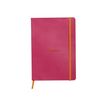 RHODIA Rhodiarama - Cuaderno - historial - A5 - 80 hojas / 160 páginas - papel marfil - reglado - raspberry cover - Italian leather