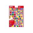 8410782129714-Apli - 6 feuilles gommettes carrées - coloris assortis-Avant-0