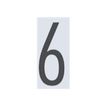 Pickup Home 3D Oslo - Signo - number - 90 mm (height) - montaje en superficie - autoadhesivo - gris