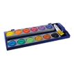 4012700720856-Pelikan 735 K/12 - peinture - noir, jaune, orange, violet, bleu d'outremer, Sienne brulée, bleu vert, jaune vert, ocre jaune, bleu cyan, blanc de Chine, r-P_300000640_3-2