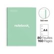 8422593460504-Notebook Emotions, couverture rigide, A4, quadrillage 5x5 mm, 80 feuilles de 1 couleur,Miquelrius, Ment--1
