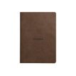 RHODIA Rhodiarama - Cuaderno - costura de separación - A5 - 32 hojas / 64 páginas - papel marfil - reglado - chocolate cover - cuero sintético