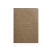 RHODIA Rhodiarama - Cuaderno - costura de separación - A5 - 32 hojas / 64 páginas - papel marfil - reglado - taupe cover - cuero sintético