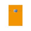 Oxford Bloc Orange - Almohadilla - grapado - 85 x 120 mm - 80 hojas / 160 páginas - papel extra blanco - cuadriculado - cubierta naranja