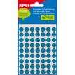 8410782020523-APLI PAPER - Adhésif permanent - bleu - diamètre 10 mm 315 étiquette(s) (5 feuille(s) x 63) étiquet--0