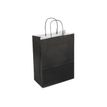 Logistipack - Bolsa de regalo - ampliable - 35 cm x 14 cm x 40 cm - negro - paquete de 50