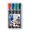 STAEDTLER Lumocolor - Marcador - permanente - negro, rojo, azul, verde - 2-5 mm (paquete de 4)