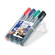 4007817350010-STAEDTLER Lumocolor 350 - Pack de 4 marqueurs permanents - pointe biseau - couleurs assorties--1