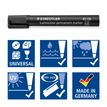 4007817321546-STAEDTLER Lumocolor 350 - Marqueur permanent - pointe biseau - noir--3