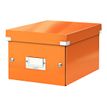 4002432398102-Leitz Click & Store - Boîte de rangement A5 - orange métallisé-Angle droit-0
