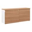 3483600722799-Crédence YES ! - L160 x H75 x P45 - 2 portes coulissantes - Façade et dessus Merisier-Angle gauche-0