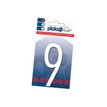 Pickup Home 3D Oslo - Signo - number - 90 mm (height) - montaje en superficie - autoadhesivo - blanco