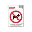 Pickup - Signo - animals forbidden - 100 x 100 mm - autoadhesivo - vinilo